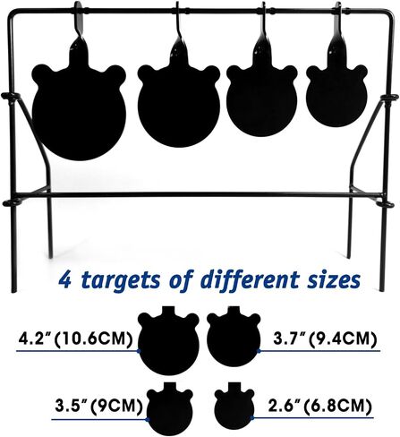 Spinner Shooting Target Auto Reset Steel Gongs Rated for .177 .20 Caliber in Kuwait