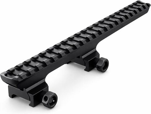 GOTICAL 22 Slots 8.75" / 225mm Length Extended Long Picatinny Rail Cantilever Mount 1" Riser Rail for Optics Flashlight Laser Lightweight Design Alumium Matt Finish Black in Kuwait