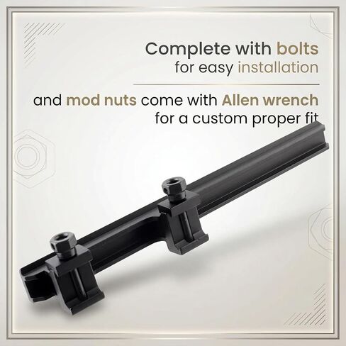 GOTICAL 22 Slots 8.75" / 225mm Length Extended Long Picatinny Rail Cantilever Mount 1" Riser Rail for Optics Flashlight Laser Lightweight Design Alumium Matt Finish Black in Kuwait