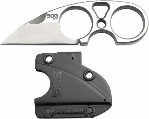SOG Snarl Fixed Blade Knife 2.3" Satin Wharncliffe/Sheepsfoot Blade w/ Molded Nylon Sheath – JB01K-CP in Kuwait