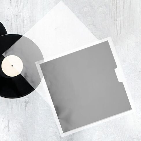 CALLARON 25pcs Self-Adhesive Vinyl Record Sleeves for Album Covers Sturdy Plastic Outer Sleeves Protecting Vinyl Records from Particles and Scratches in Kuwait