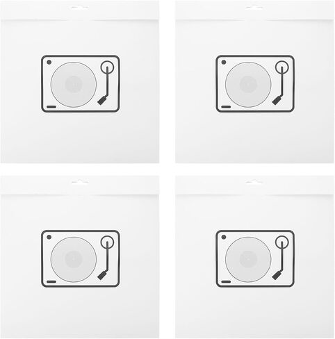 4pcs Inch Vinyl Record Storage Bag Paper Sleeve for Albums with Surface Protection and Precision Fit, Reduce Friction and Minimize Scratching, for Collectors and Professionals in Kuwait
