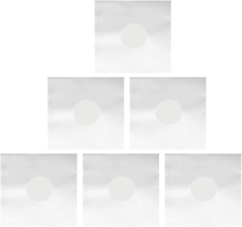 MAGICLULU 6pcs Inch Vinyl Record Protector Bags Double Layer Po Film Inner Sleeves White Kraft Paper Anti-Static Record Storage Bags Prevent Data Damage in Kuwait