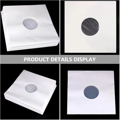 MAGICLULU 6pcs Inch Vinyl Record Protector Bags Double Layer Po Film Inner Sleeves White Kraft Paper Anti-Static Record Storage Bags Prevent Data Damage in Kuwait