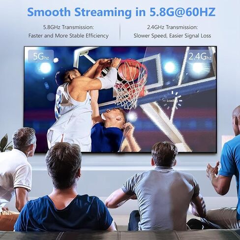 2026 Upgraded Wireless HDMI 4K Transmitter and Receiver 1080P HD, Portable Plug & Play Wireless HDMI Extender Kit for Casting Video Audio from Laptop/TV Box/Camera to Monitor/HDTV/Projector-328ft/100m in Kuwait