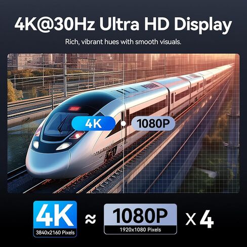 VENTION 4K Wireless HDMI Transmitter and Receiver, Type C with 60W Fast Charging,5G＆2.4G Wireless HDMI Extender 165FT/50M for Streaming Video from Laptop/Phone/Tablet to Monitor/Projector/TV in Kuwait