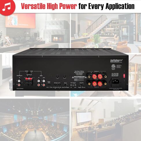 AudioSource AMP310VS - 2 Channel Stereo Power Amplifier – 150W/Channel, 450W Bridged, Speaker A/B Zones, Auto-On, Bass/Treble Controls, 12V Trigger, Rack Mountable in Kuwait