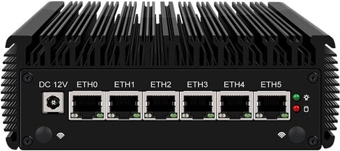 CWWK N5105 Soft Routing Six Network Port i226 Network Card DDR4 Dual Memory/M.2 NVMe Solid State /4 USB/RS232 Serial Port (Barebone) in Kuwait