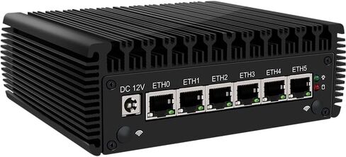 CWWK N5105 Soft Routing Six Network Port i226 Network Card DDR4 Dual Memory/M.2 NVMe Solid State /4 USB/RS232 Serial Port (Barebone) in Kuwait