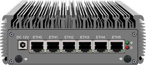 CWWK N5105 Soft Routing Six Network Port i226 Network Card DDR4 Dual Memory/M.2 NVMe Solid State /4 USB/RS232 Serial Port (Barebone) in Kuwait