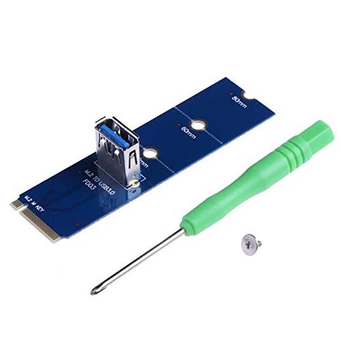 2pcs NGFF M.2 to USB 3.0 Transfer Card M2 M Key to USB3.0 Adapter for PCI-E 1x to 16x Riser Card for Bitcoin Litecoin Miner in Kuwait