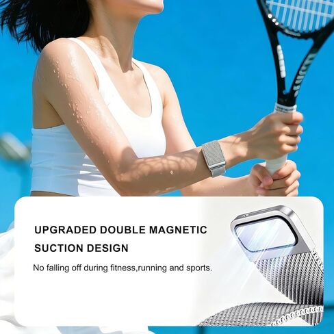 HANDODO Milanese Stainless Steel Band Compatible with WHOOP 5.0, One, Peak, Life Lightweight Magnetic Breathable Metal Replacement Strap & Fully Adjustable Wristband in Kuwait