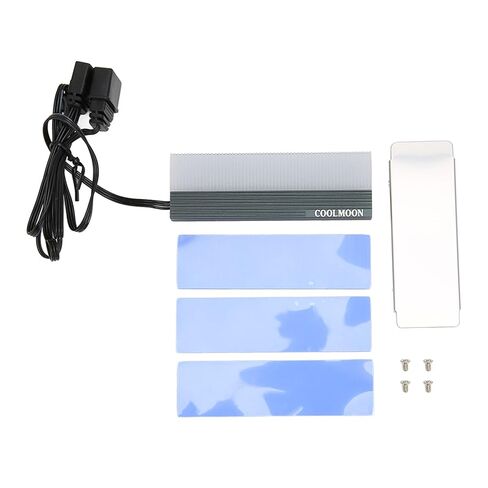 SSD Heat Sink Efficient Cooling Light Emitting Hard Drive Cooler for 2280 M.2 SSD with RGB Backlight, for Gaming Enthusiasts ABS, Aluminum Alloy in Kuwait