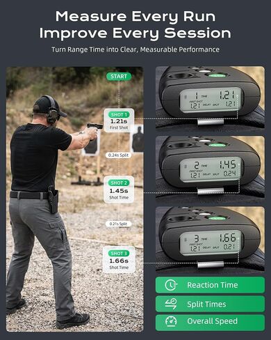 Shot Timer for Shooting Competition, 0.01s Precision, Loud Buzzer & 4 Modes in Kuwait