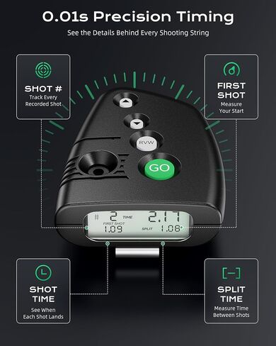 Shot Timer for Shooting Competition, 0.01s Precision, Loud Buzzer & 4 Modes in Kuwait