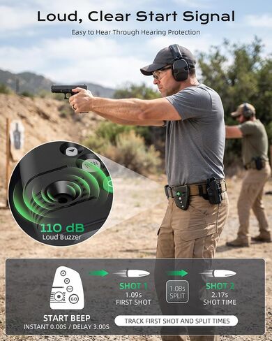 Shot Timer for Shooting Competition, 0.01s Precision, Loud Buzzer & 4 Modes in Kuwait