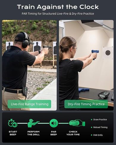 Shot Timer for Shooting Competition, 0.01s Precision, Loud Buzzer & 4 Modes in Kuwait