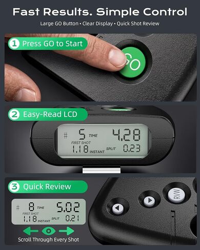 Shot Timer for Shooting Competition, 0.01s Precision, Loud Buzzer & 4 Modes in Kuwait