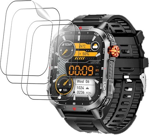 4 Pack Screen Protector for Hwagol 2.01inch Smart Watch– 6H TPU Film,Anti-Scratch, Anti-Fingerprint,Bubble-Free,Shatterproof,Dustproof,Touch Sensitive,Full Protection for Watch Display in Kuwait