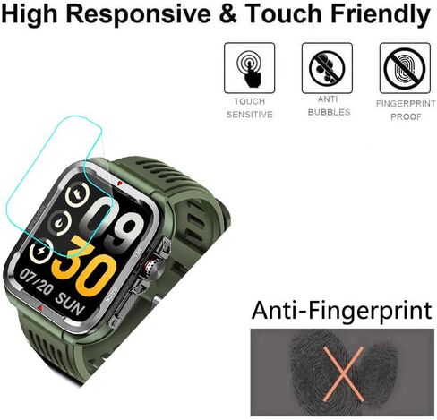 for Pautios Smart Watch Screen Protector, HD Clear, Anti-Scratch in Kuwait