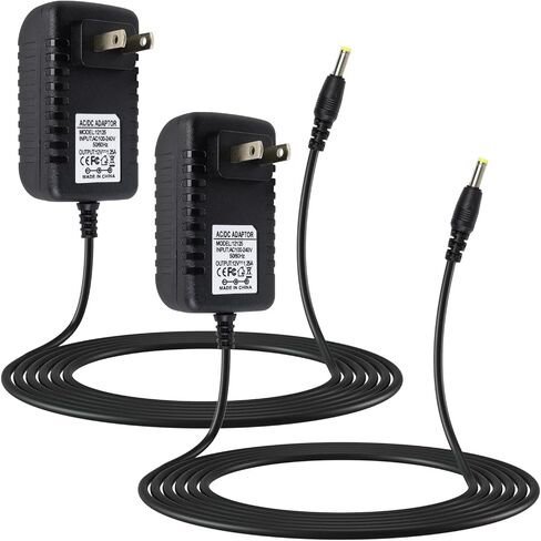 2 Pcs Power Cord for Alexa Dot 3rd / 4th / 5th Gen 2022, Echo Show Black Charger Cable - 1.5M Long Power Adapter in Kuwait