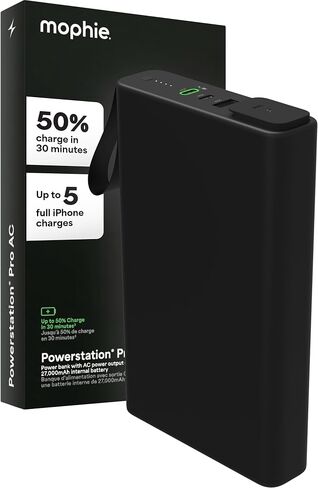 mophie Powerstation XL Power Bank 2023-20,000 mAh Large Internal Battery, (2) USB-A Ports and (1) 20W USB-C PD Fast Charging Input/Output Port, Travel-Friendly in Saudi Arabia