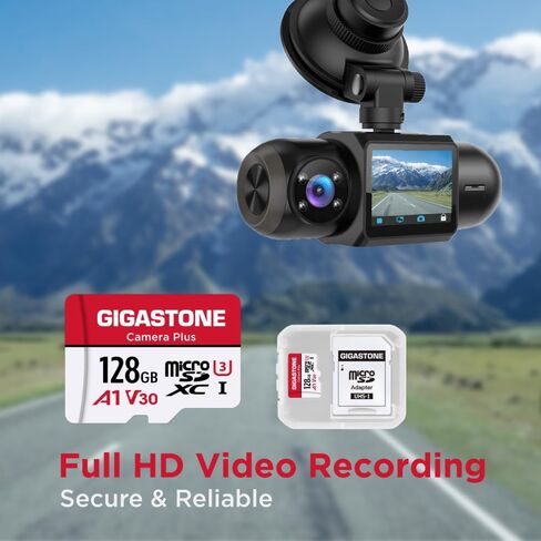 Gigastone 128GB Camera Plus Series Memory Card, Read Speed up to 100MB/s. Ideal for Full HD Video Gopro Drone Android Camera, A1 Micro SDXC Card with Mini Case and SD Adapter. in Kuwait