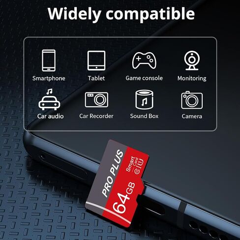 1GB Memory Card with Adapter, UHS‑I Class 10 A1 High Speed TF Card for Phones, Tablets, Cameras, Security Cameras, Car Audio, Game Console (TF175 1GB) in Kuwait