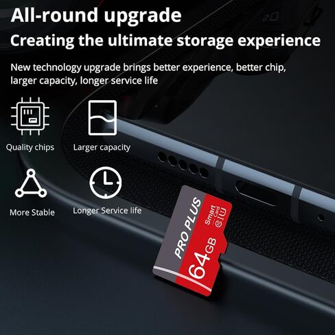 1GB Memory Card with Adapter, UHS‑I Class 10 A1 High Speed TF Card for Phones, Tablets, Cameras, Security Cameras, Car Audio, Game Console (TF175 1GB) in Kuwait