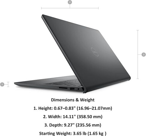 Dell Inspiron 15 3000 3520 15.6" FHD Touchscreen (Intel 4-Core i5-1135G7, 16GB RAM, 512GB PCIe SSD, UHD Graphics) Business Laptop, WVA Anti-Glare, Numeric Keypad, Webcam, Wi-Fi, Win 11 Pro, Black in Kuwait