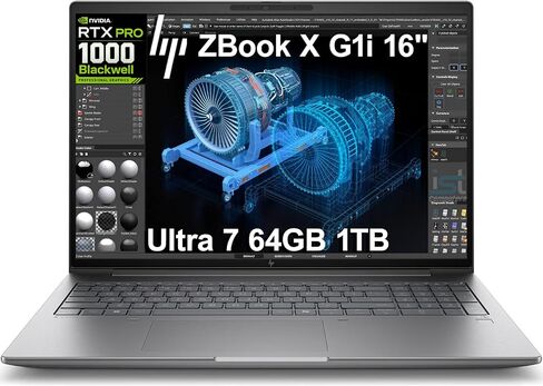 HP ZBook X G1i Laptop, NVIDIA RTX PRO 1000 Blackwell 8GB, Ultra 7 265H in Kuwait