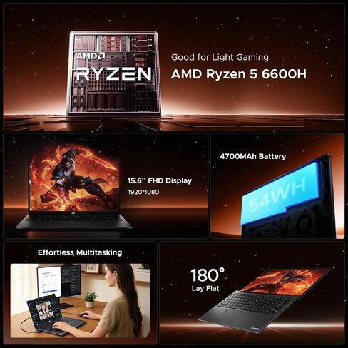 NIMO 15.6" Laptop, AMD Ryzen 5 6600H, 32GB RAM 1TB SSD in Kuwait