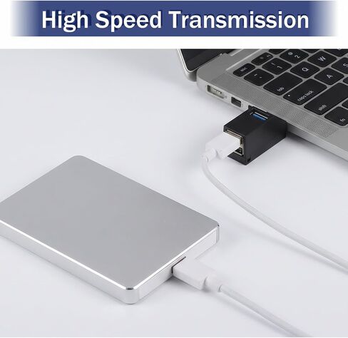 2 PCS USB Hub, 3 Ports USB Adapter High Speed Car USBs 3.0 Splitter Portable USBs Splitter 1 in 3 Out Male to Female Expansion Adapter Plug and Play for Notebook Pc, Flash Drives, Mobile Hdd, Radiator in Kuwait