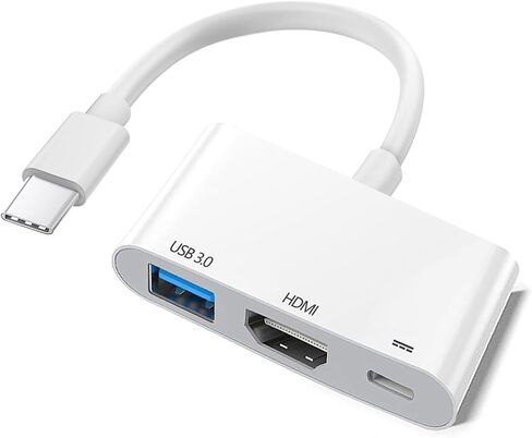 Apple USB C to HDMI Multiport Adapter for iPhone 15 16 17, 4K@60Hz MFi Certified Type-C Digital AV Dongle with HDMI, USB 3.0, 100W PD Ports Compatible with MacBook Pro Air, iPad Pro, Galaxy 26 25 in Kuwait