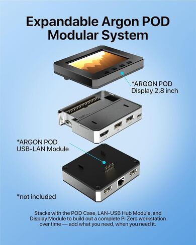 Argon POD HDMI-USB Hub Module for Raspberry Pi Zero 2 W - 2X USB 2.0 in Kuwait