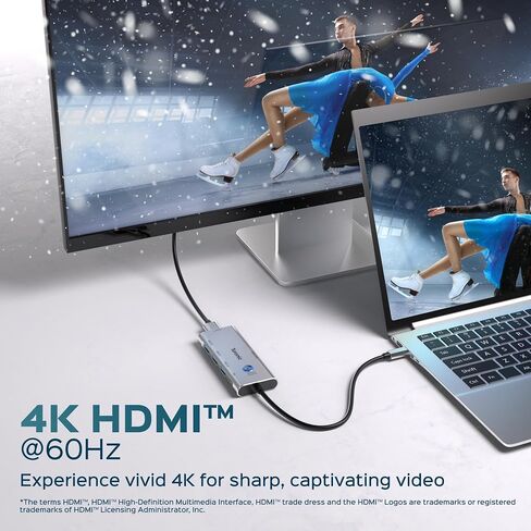 Turonic BYL-2425 USB hub USB-C 7-in-1 with 100W PD, HDMI 4K@60Hz in Kuwait