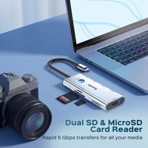 Turonic BYL-2425 USB hub USB-C 7-in-1 with 100W PD, HDMI 4K@60Hz in Kuwait