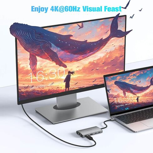 RSHTECH 9-in-1 USB C Hub Multiport Adapter 10Gbps with 4K HDMI, RSH-T09 in Kuwait
