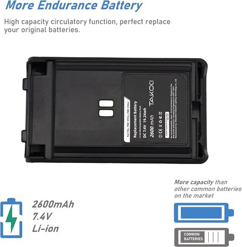 3PCS FNB-V95Li FNB-V96Li Replacement Battery Compatible with VX350 VX-350 VX351 VX-351 VX354 VX-354 2600mAh/7.4V in Kuwait