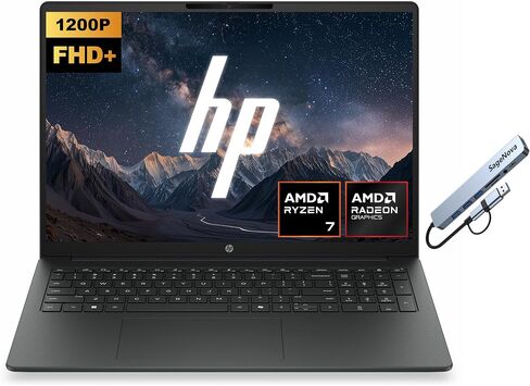 HP 200 G2a 16" Laptop Computer, AMD Ryzen 7 250 Processor, 64GB DDR5 RAM, 2TB SSD, WUXGA 1920x1200 IPS Display, Windows 11 Pro, SageNova Docking Station, Iron Gray in Kuwait