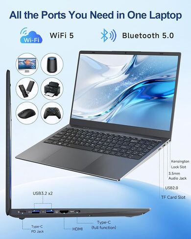 15.6 Inch Laptop Computer, 12GB RAM 256GB SSD, Pentium 6500Y in Kuwait