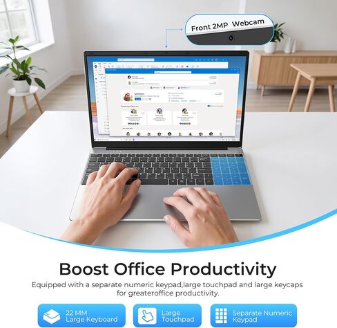 15.6" Laptop, 1-Year Office 365, 4GB RAM 128GB Storage Expandable to 512GB in Kuwait