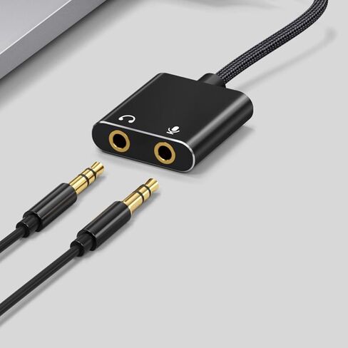 USB to 3.5mm Adapter USB External Sound Card with High Sensitivity Microphone and Real Time External Adapter in Kuwait