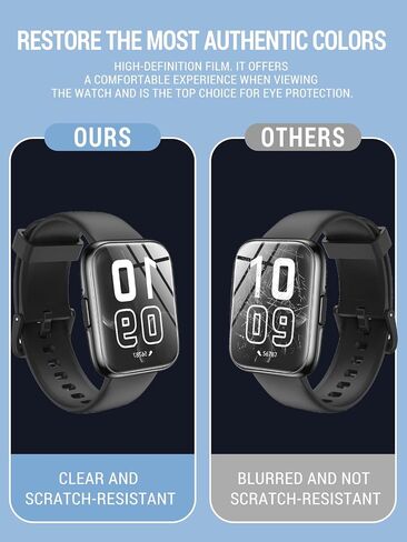 [6 Pack] for DIVElink GPS 1.83 Inch Smart Watch Screen Protector, Clear TPU Soft Film Compatible with DIVElink 1.83 Inch Smartwatch,Anti-Scratch Ultra-Thin in Kuwait