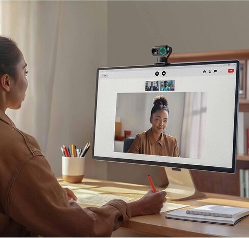 Insta360 Link 2-PTZ 4K Webcam with 1/2" Sensor, AI Tracking, Gesture Control, HDR, Noise-Canceling Mic, Webcam for Laptop, Live Streaming, Gaming (with Tripod Selfie Stick) in Kuwait