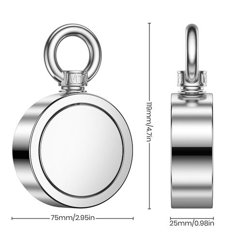 FINDMAG 1000 LBS Fishing Magnet Kit, 2.95 Inch Double Sided Strong Magnet in Kuwait