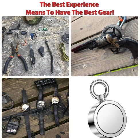 FINDMAG 1000 LBS Fishing Magnet Kit, 2.95 Inch Double Sided Strong Magnet in Kuwait