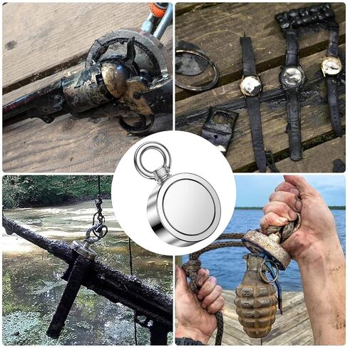 FINDMAG 1000 LBS Fishing Magnet Kit, 2.95 Inch Double Sided Strong Magnet in Kuwait