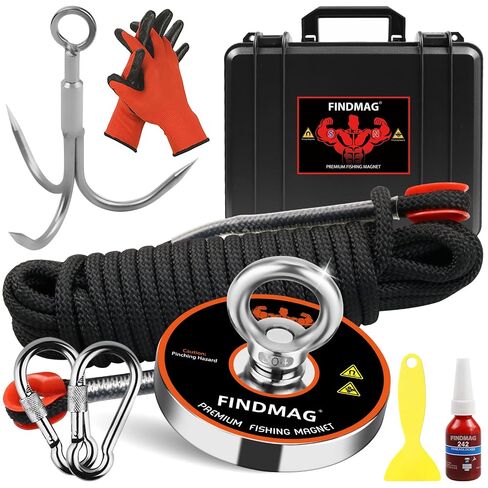 FINDMAG 1500 LBS Magnet Fishing Kit, 4.72 Inch Neodymium Rare Earth Magnets in Kuwait