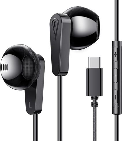 USB C Headphones for iPhone17 16 Pro Max 15 Plus iPad Pro Samsung Galaxy S26 S25 S24 S23 S22 S21 Ultra Wired Earbuds Magnetic in-Ear Type C Earphone with Microphone Volume Control HiFi Stereo in Saudi Arabia
